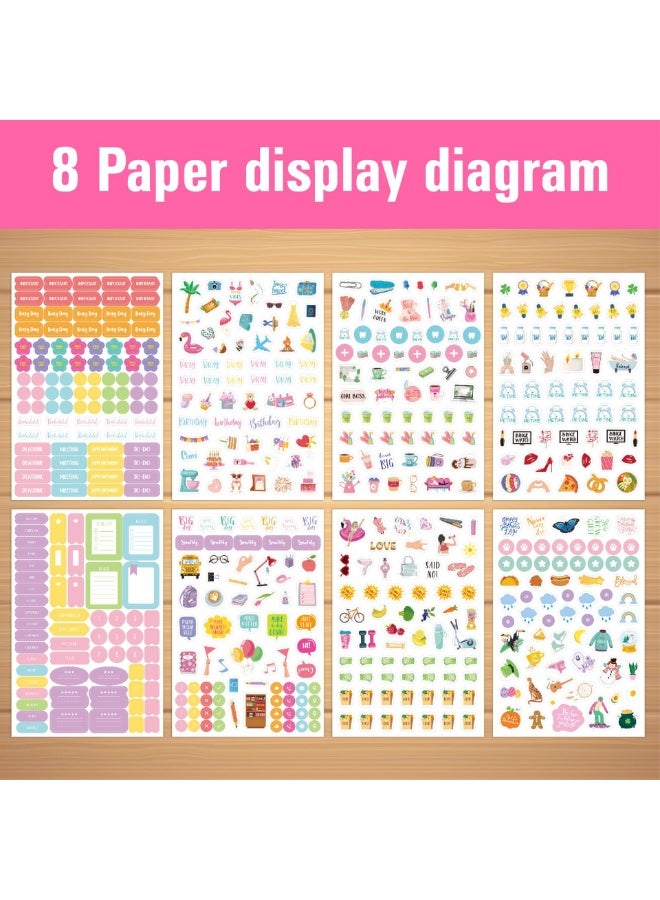 Capstro Daily Planner Sticker Set – 530+ Piece Decorative Planning Stickers for Journals, Planners, Calendars, Scrapbooks & Creative Daily Layouts for Scheduling, Notes, Goals and Personal Planning - Image 2